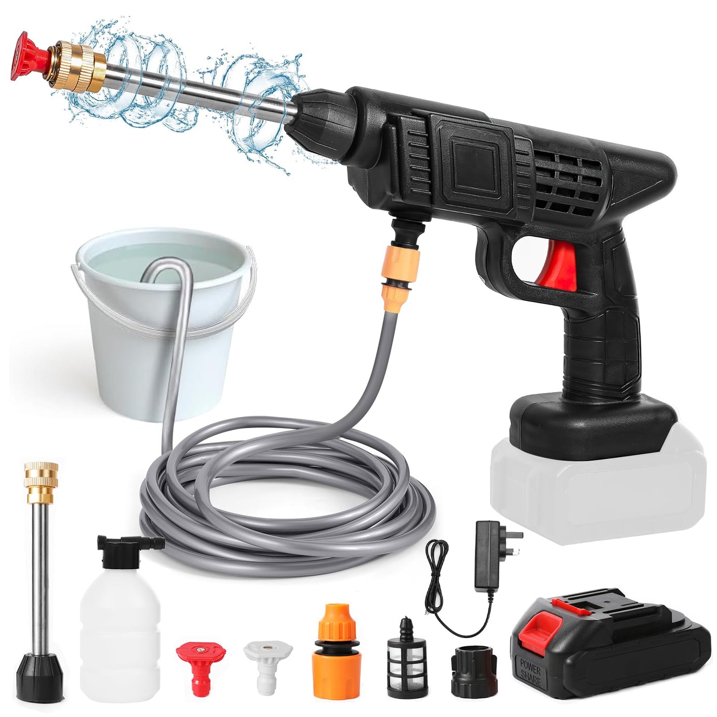 Pistolet de lavage haute pression portable sans fil